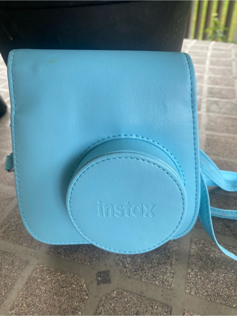 Instax Sky Blue Faux Leather Camera Bag